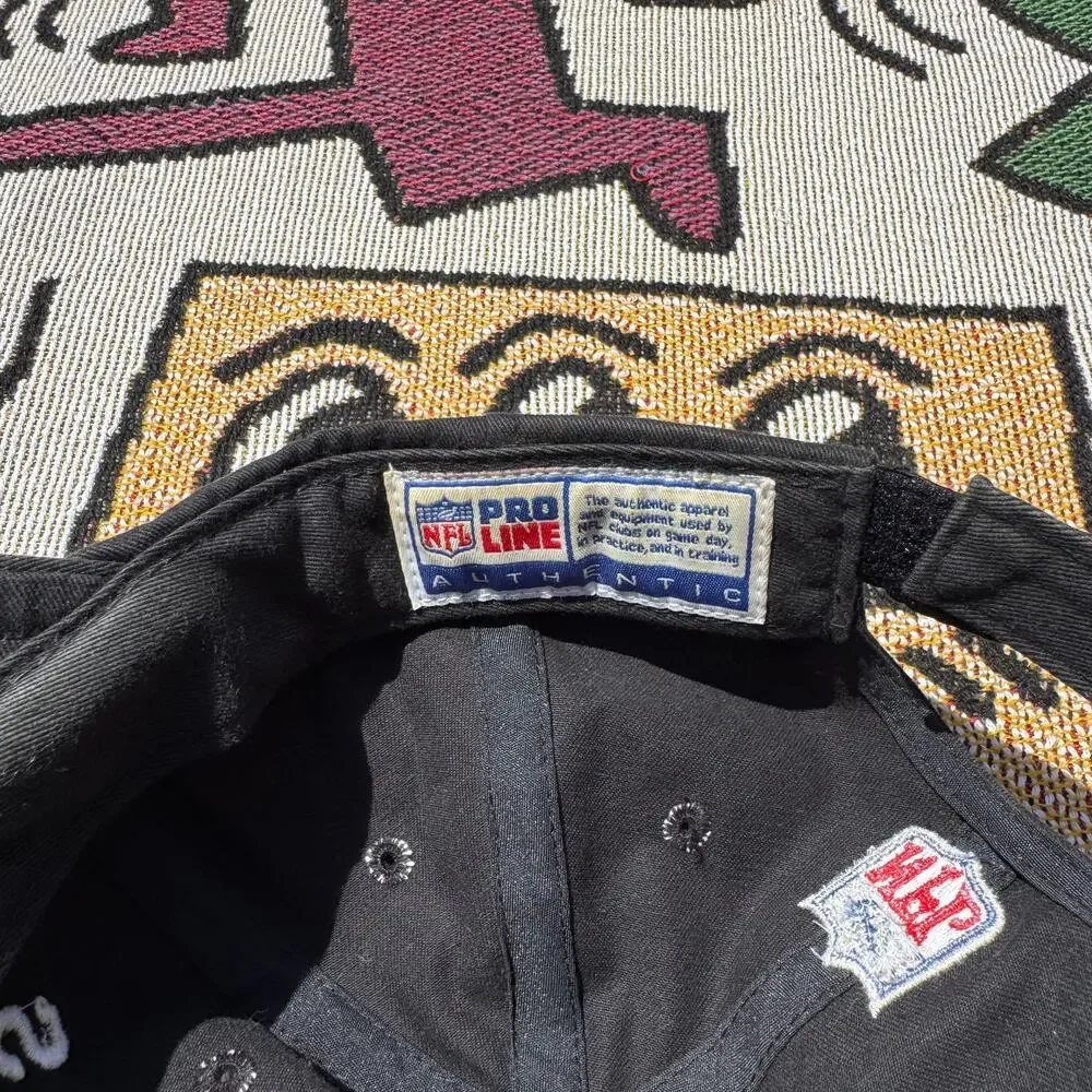 Vintage Black Embroidered Oakland Raiders NFL Puma Adjustable Hat